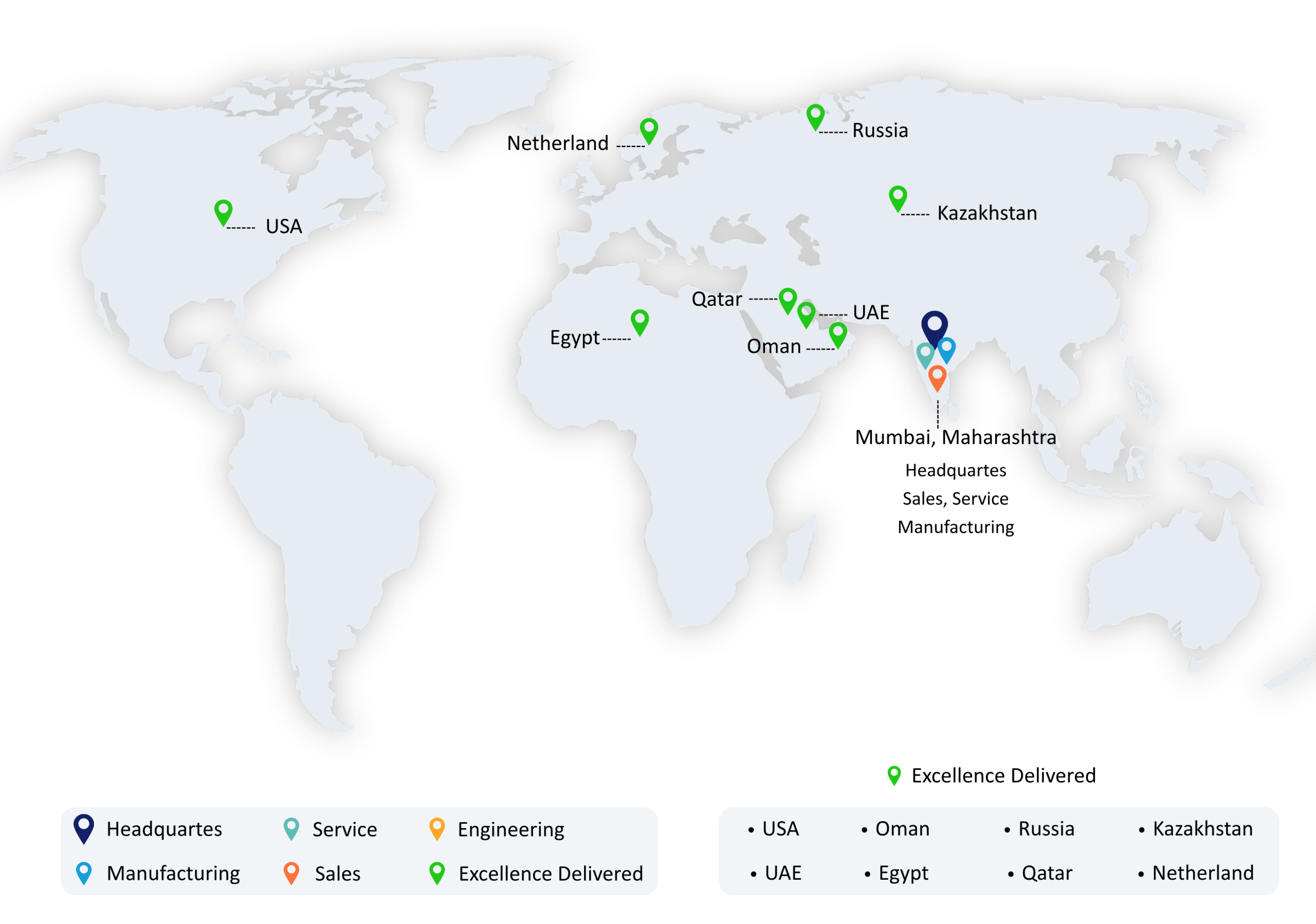 Freture Techno global presence map